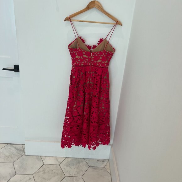 Self-Portrait Azaelea Lace Flared Sleeveless Midi Size 4 - Picture 3 of 4